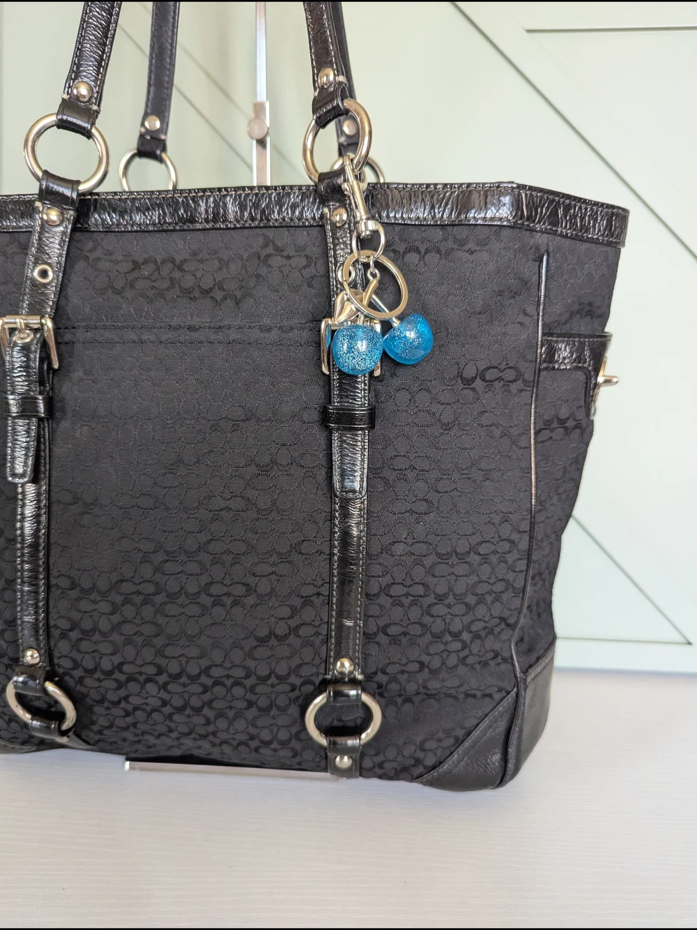Vintage Coach Signature Gallery Jacquard Tote Bag